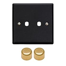 Flexible by design: 2-Gang single plate lets you combine two dimmer modules on one faceplate — simple, cost-effective and customisable Dimmer faceplate kit with complimenting screws and dimmer knob - Fit your existing dimmer module, or a dimmer from ...