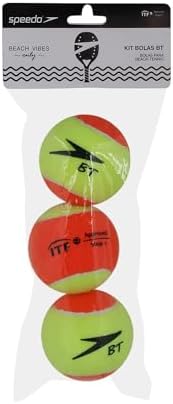 Speedo- Kit de Bollas Beach tennis, Único, Amarelo