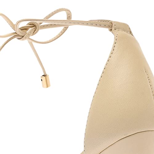 Schutz Women's Josseana Lace Up Heeled Sandal, Eggshell, Size 9.5 #TOP5