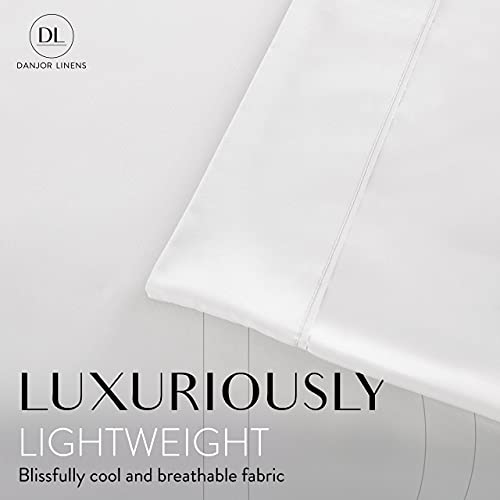 Danjor Linens White Queen Size Bed Sheets Set 6 pc Soft Bedding & Pillowcases Set w/Deep