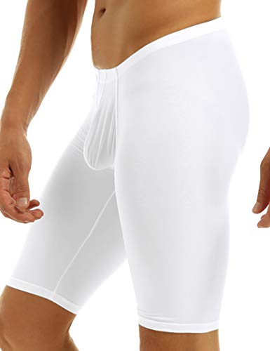 Lejafay Men's Ice Silk Compression Shorts Pants Sports Baselayer Tights Workout Underwear