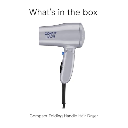 Conair Hair Dryer, Compact, Folding, Dual Voltage, Travel, 1875W - image 7