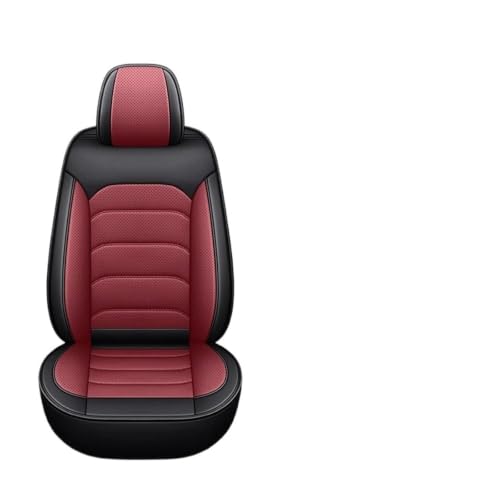 Housse de siège auto en cuir noble rouge pour habitacle berline