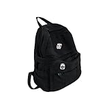 IAUGO Canvas Backpack for Women Cute Backpack for Women Vintage Laptop Aesthetic Knapsack-Black