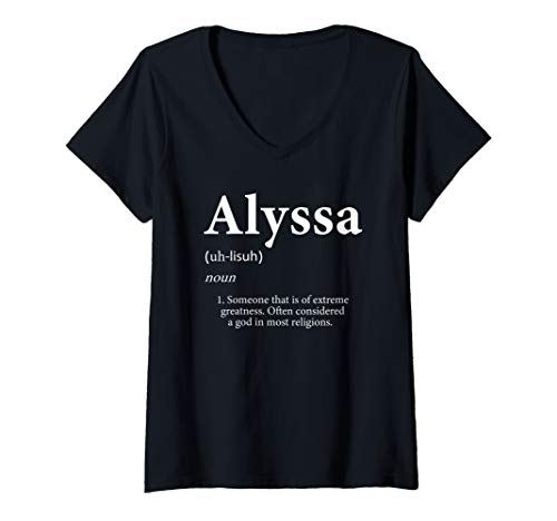 Womens Alyssa Definition - Cute Personalized Name Gift For Alyssa V-Neck T-Shirt