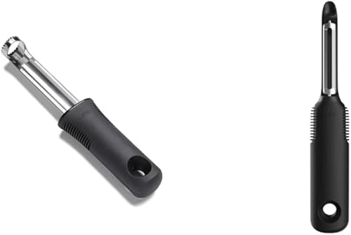 OXO Good Grips Apple Corer 1 EA plateadonegro y buen agarre giratorio