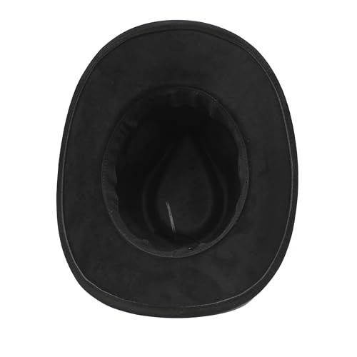 Image of LIDHAY Cowboy Hat for Women Men Felt Wide Brim Cowgirl Hat Western Suede Hats for Cowboys and Cowgirls with Belt Buckle