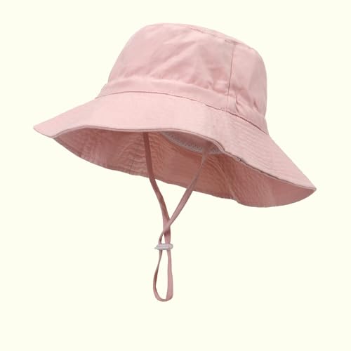 Kids Bucket Hats Summer UV Protection Sun Hat Girls Boys Kids Cotton Wide Brim Fishing Hats Adjustable Chin Strap2