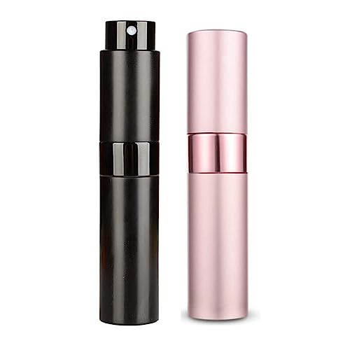 WeddHuis 2 Pcs 8ml Atomizador Perfume Recargable, Perfumador Dispensador de Viaje, Spray Pulverizador Pequeño para Colonia