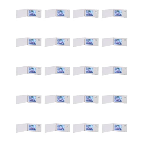 Carte de voeux vidéo LCD blanche pour offrir un cadeau musical personnalisé
