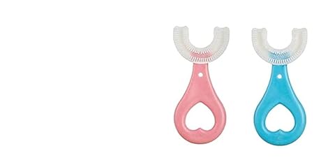 JANKI ENTERPRISE  U Shaped Toothbrush for kids , for Silicone Tooth Brush Kids , Head 360 Degree Cleansing brush ( multicolor pack - 2 brush)