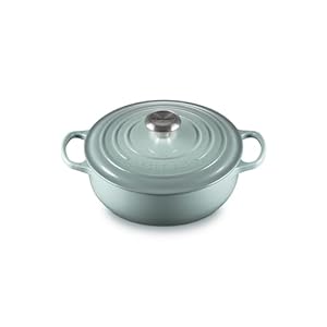 Le Creuset Enameled Cast Iron Signature Round Sauteuse, 3.5qt., Sea Salt