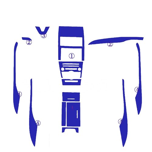 Autocollants de poignée de porte Lincoln MKZ bleu carbone pour rénover le look intérieur
