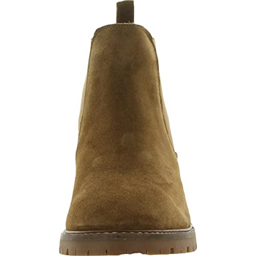 Steve Madden Women's Leopold Chelsea Boot, Chestnut Suede, 6