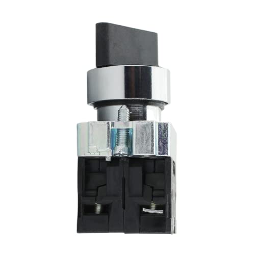 Shopcorp - 3 Position Maintained Selector Rotary Switch - Waterproof Self-Lock Switch, 22Mm Mounting Hole, No/No Control Function, 220Vac Voltage And 10A Contact Current - Xb2-Bd33 Model (1 Pack) #TOP5