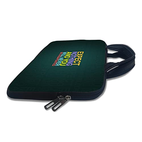 Image of TheSkinMantra Chain Laptop Sleeve Bag Compatible with Laptop /Macbooks /Chrombook /Notebook /Zbook (14.1 Inch (Handle), Expect Nothing and You Will Never Be Disappointed)