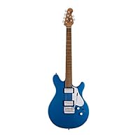 James Valentine signature model in slick Toluca Lake Blue finish with White Pickguard Swamp Ash slab Body with roasted Maple neck and an oversized 4+2 headstock with locking tuning machines Equipped with Sterling by music Man designed humbucker in ne...