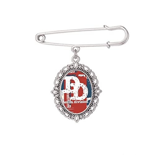 Broche Cabine Téléphonique Rouge et Bleue Clip Vêtement pour Châle M
