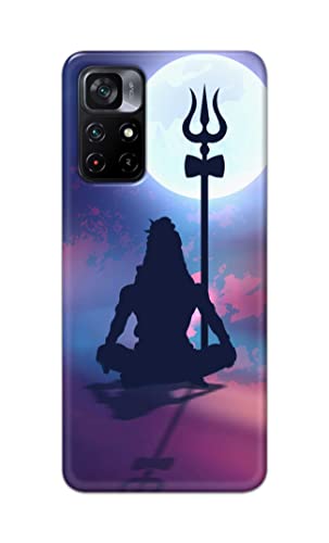 Image of Printed Hard Back Cover Case for Mi Poco M4 Pro 5G Back Cover (Lord Shiva) -702