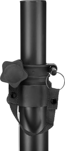 Pronomic SPS-1S Boxenstativ Stahl - Boxenständer mit Stabiler extra breiter Dreibein-Konstruktion - Höhe 120-193 cm - Stativ auch als Dartstativ oder Fotostativ verwendbar