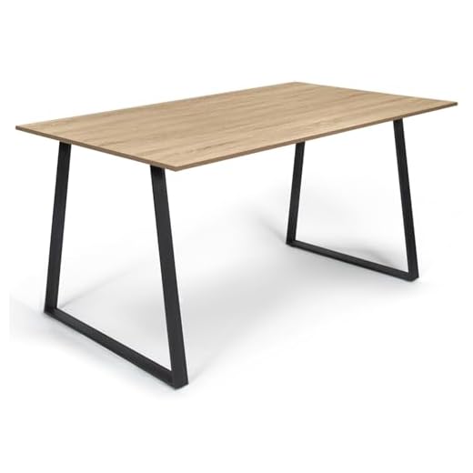 IDMarket - Table à Manger Rectangle Rosalie 8 Personnes Design Industriel 150 cm