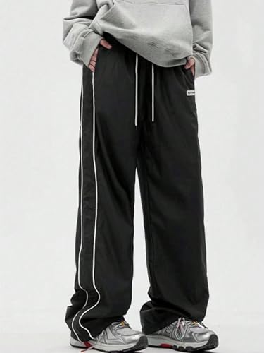 Men's Track Pants Baggy Sweatpants Y2k Parchute Dance Sweatpants Straight Leg with Pocket4