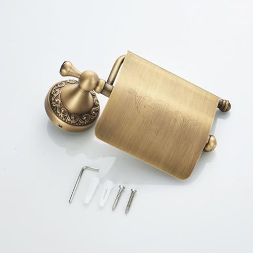 Portarrollos de papel higiénico de pared y organizador de baño retro 8