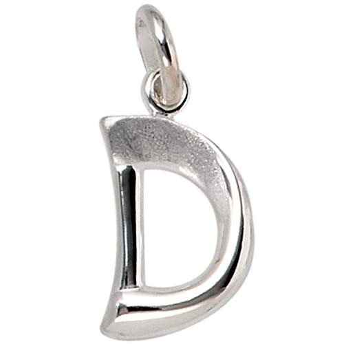 Jobo Anhänger Buchstabe D 925 Sterling Silber matt Buchstabenanhänger