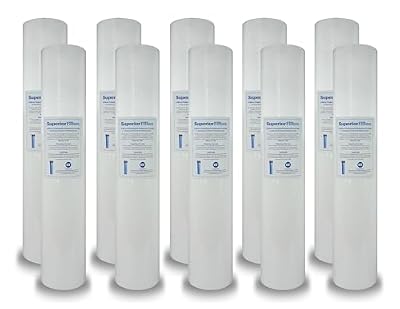 SUPERIOR 20 Micron Sediment Filter - 20 x 4.5 Whole House Water Filter Replacement - 20 inch Water Filter Cartridge Compatible with all Whole House Water Filters Cartridges Two Pack