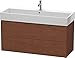 Duravit LC Vanity Unit, 2 Drawers, 544x1184x459, American Walnut