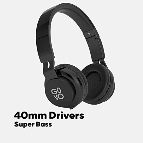 Image of GOVO Gobold 400 Wireless On Ear Headphone with Mic,15H Play Time,40Mm Driver,Passive Noise Cancellation,Black