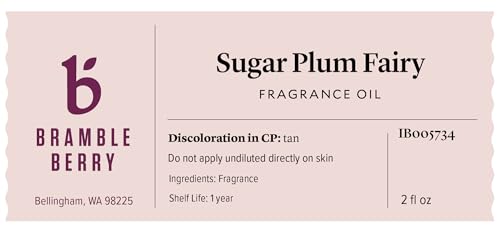 Image of Bramble Berry Sugar Plum Fairy Fragrance Oil 2 oz | Sweet Fruity Holiday Scent for Soap Making, Candles, Lotion, Bath Bombs & Perfume | Skin Safe, Vegan, Paraben & Phthalate Free