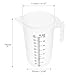 QWORK 2 Pack 32oz (1 Quart) Measuring Pitcher - Plastic, Multipurpose, Polypropylene, with Clear Ounce & Milliliter Markings, Dustproof Lid, for Cooking, Home Hobbies, Shop Oil and Fluids