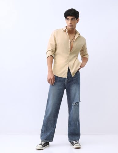 Image of Urbano Fashion Men's Cotton Full Sleeve Regular Fit Casual Solid Shirt