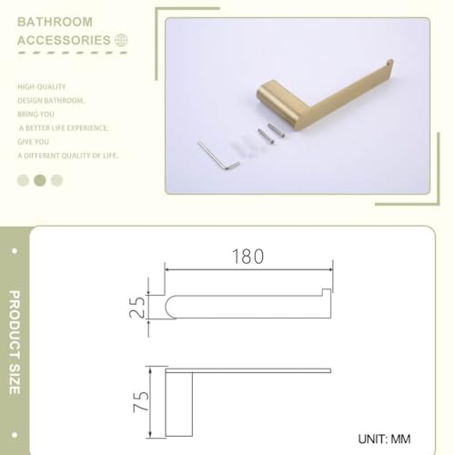 Accessoires de Salle de Bain en Or brossé : élégance durable pour votre porte-serviettes haut de gamme - 4