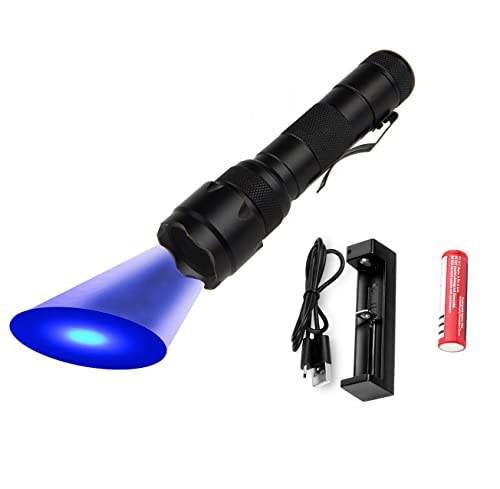 Skysted Uv502B Professional Uv 365Nm Flashlight With Filter Full Kit, Black Light Tool Kit For Pet Urine Detector, Resin Curing, Scorpion,Amber And Jewelry Detection #TOP6