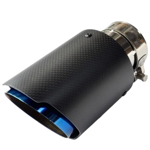 Cola de escape para coche de 70mm: solucione el desgaste de su tubo con carbono mate