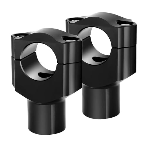 Rehausseur guidon moto 25 mm kit de rehaussement arrière avec fixation noir chrome pour moto