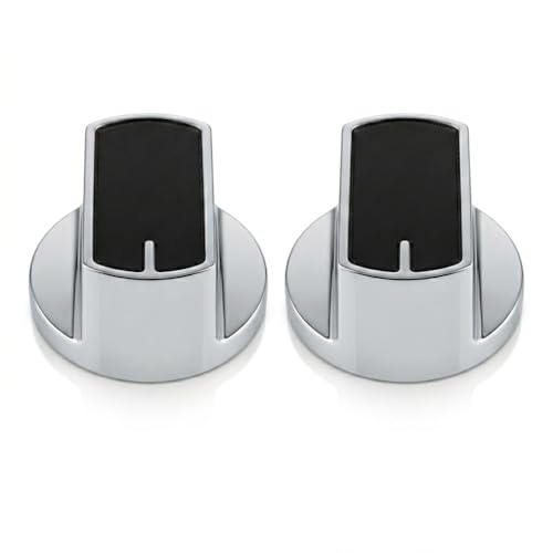Image of Everflame Shine & Stylish Metallic Knob | Kitchen Gas Stove | LPG & PNG Gas | Compatible 8mm Spindle Gas | Kitchen Tool | Heavy-Duty Metal Knob | Gas Stove Replacement Part | Pack of 2