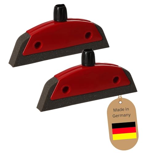 Novaliv 2er Set Schaumstoffbesen mit Abzieher Besenkopf Gummi Friseurbesen Schwarz Noppenbesen Hundehaarentferner Broom Parkett Besen für Drinnen Teppichbesen Bodenabzieher Haushaltsbesen Wunderbesen