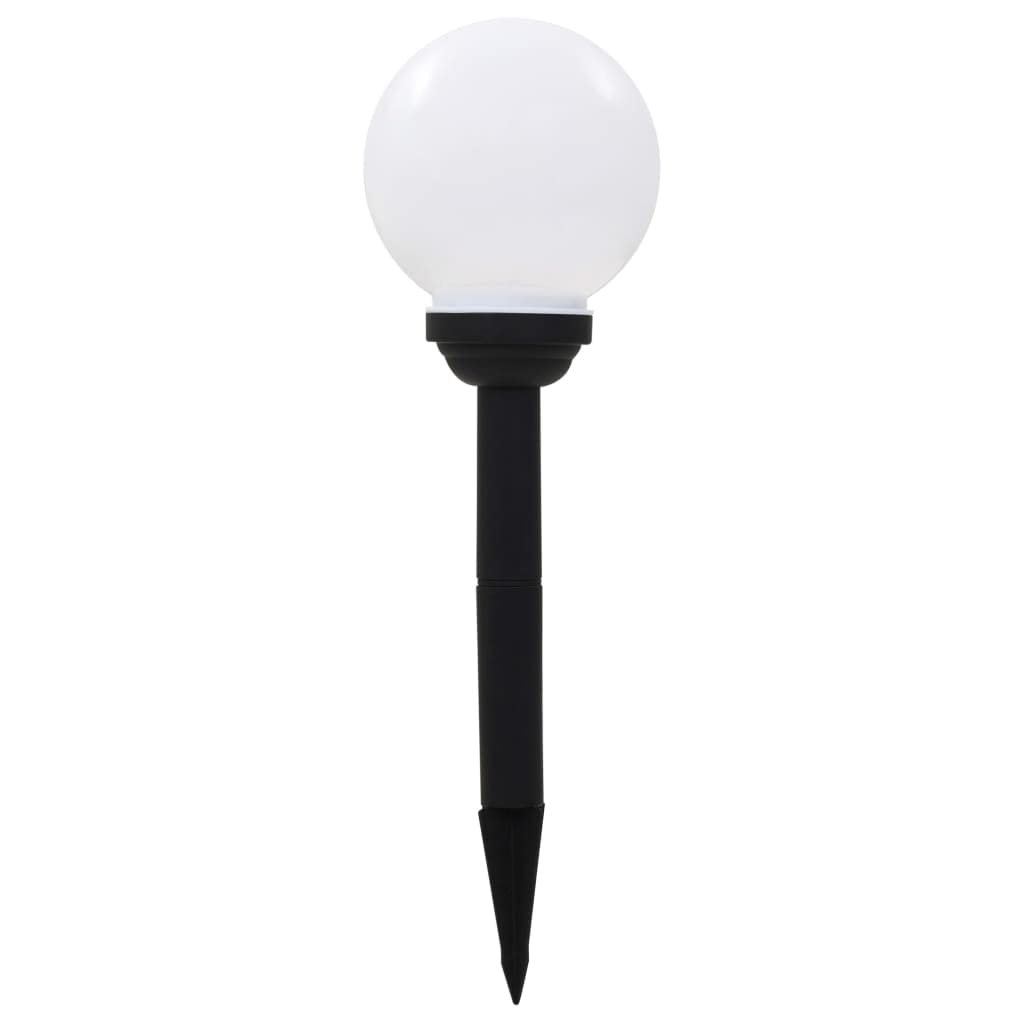 vidaXL 6X Lampade Solari da Esterni Sferiche LED RGB Giardino Faretti Lampioni Solari Decorazione Luci Notturne Ecologiche 20 cm Bianche