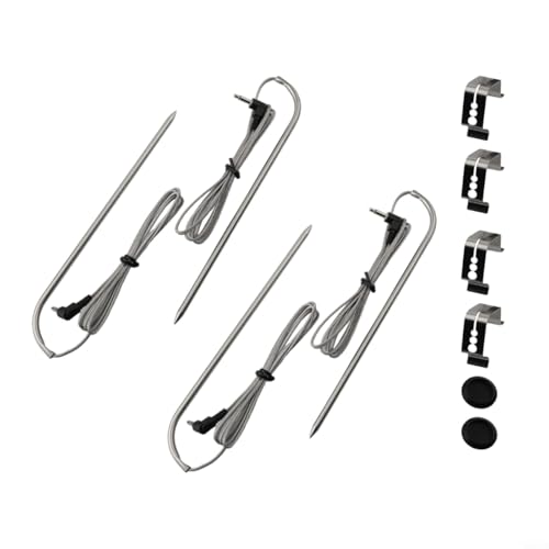 Grills Gravity 560/800/1050 - Sonda termistor de alimentos de alta temperatura con clips y ojal, número de pieza 9004190170 (4 juegos)