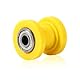 Keenso Dirt Bike Kettenrolle, Motorrad Dirt Bike 10mm Nylon Riemenspanner Kettenrolle Führungsrad(Gelb)
