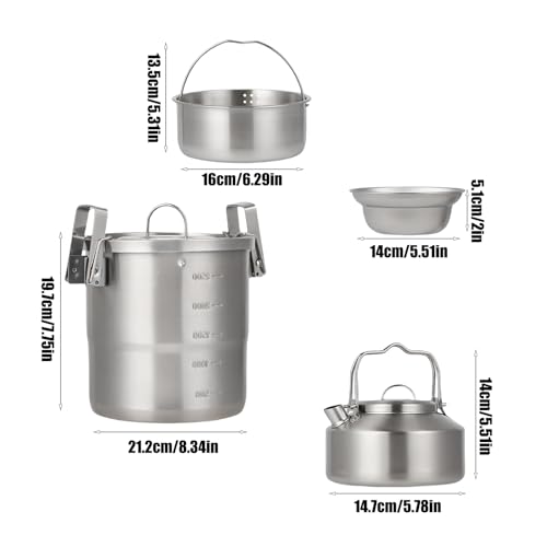 Batterie de cuisine de camping et survie avec matériel compact et résistant - 5
