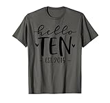 Photo Gallery hello ten est 2015 10th birthday girl 10-year-old maglietta Photo Gallery hello ten est 2015 10th birthday girl 10-year-old maglietta