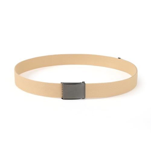 Image of Mile High Life Canvas Web Belt | Cut to Fit Up to 52 inch | Flip-Top Matte Silver Nickel Buckle 12 Colors