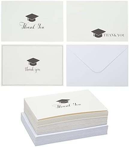 Graduation Thank You Greeting Cards with White Envelopes (4x6 In, 36 Pack)