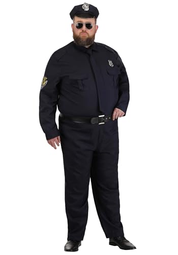 Fun Costumes - Men's Plus Size Police Cop Costume for