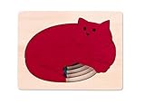 Hape George Luck Five Cats Wood Puzzle (5 Piece)