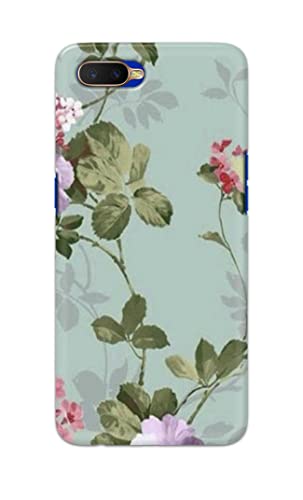 Image of Printed Hard Back Cover Case for Oppo K1 Back Cover (Floral Painting) -1302